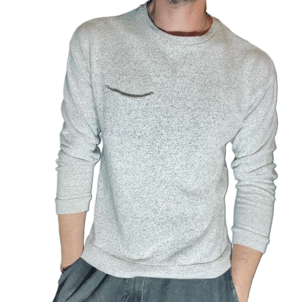 Gray Minimalist Forever 21 Men Sweater Shirt Size Small - Picture 1 of 3
